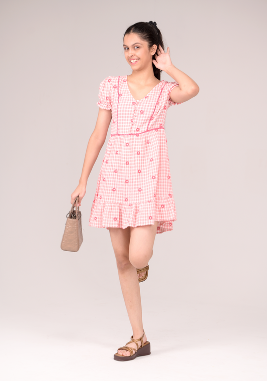 Flattering V‑neck dress