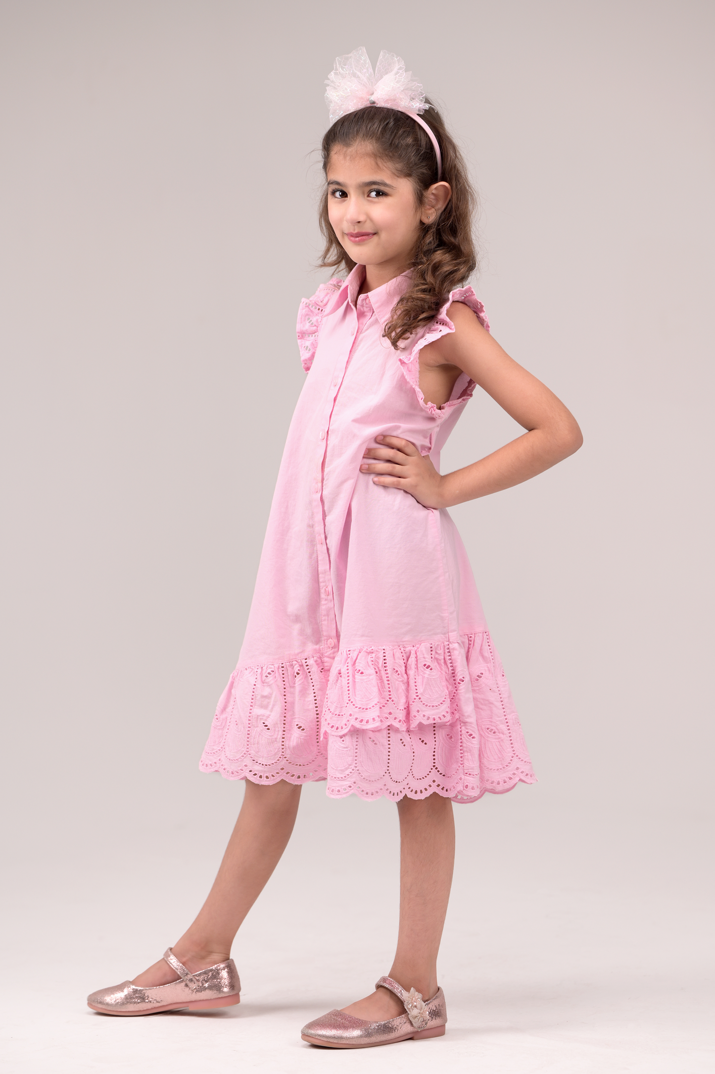 Elegant adorned dress with intricate embroidery