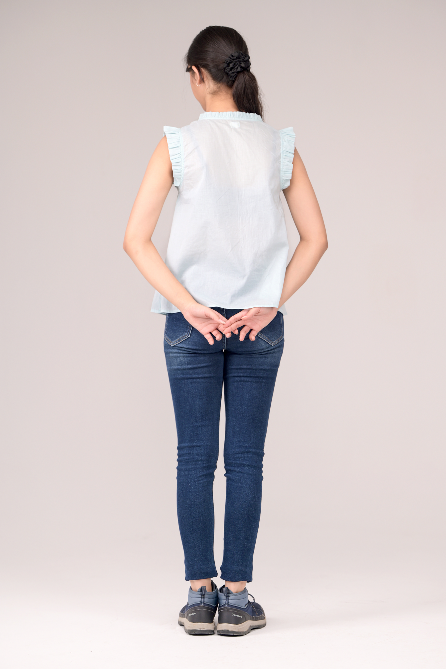 Button-down shirt front