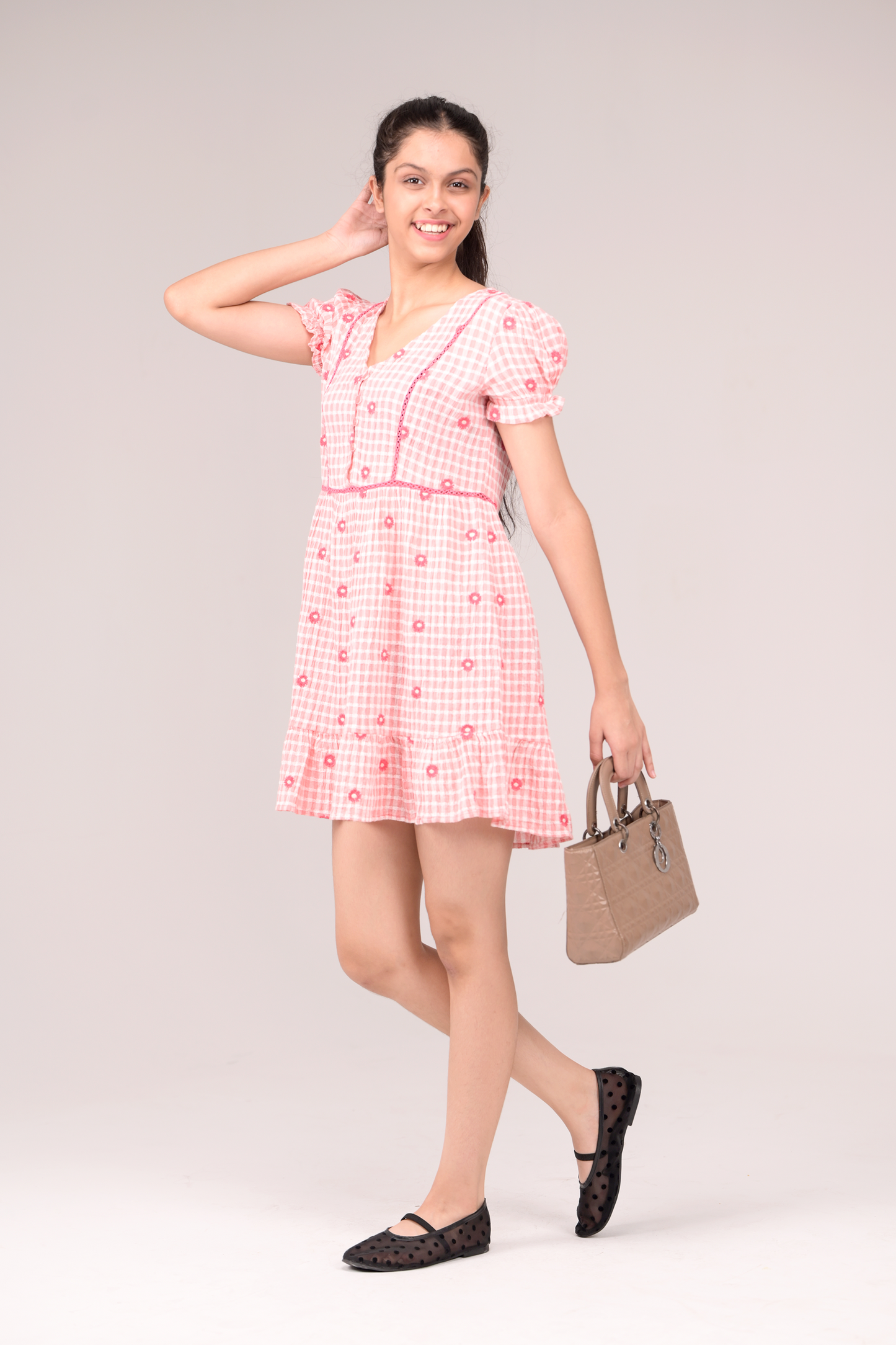Flattering V‑neck dress