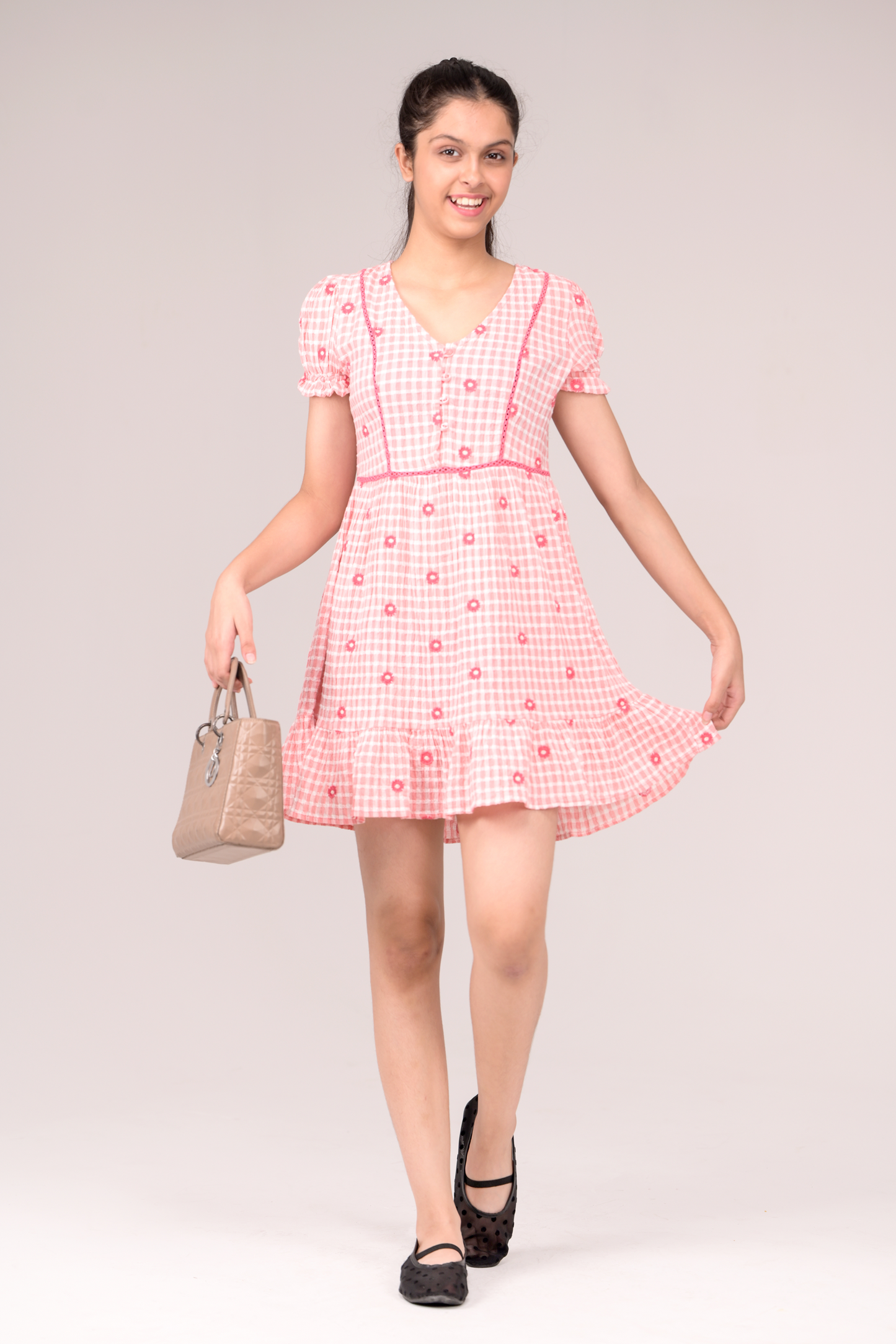 Flattering V‑neck dress