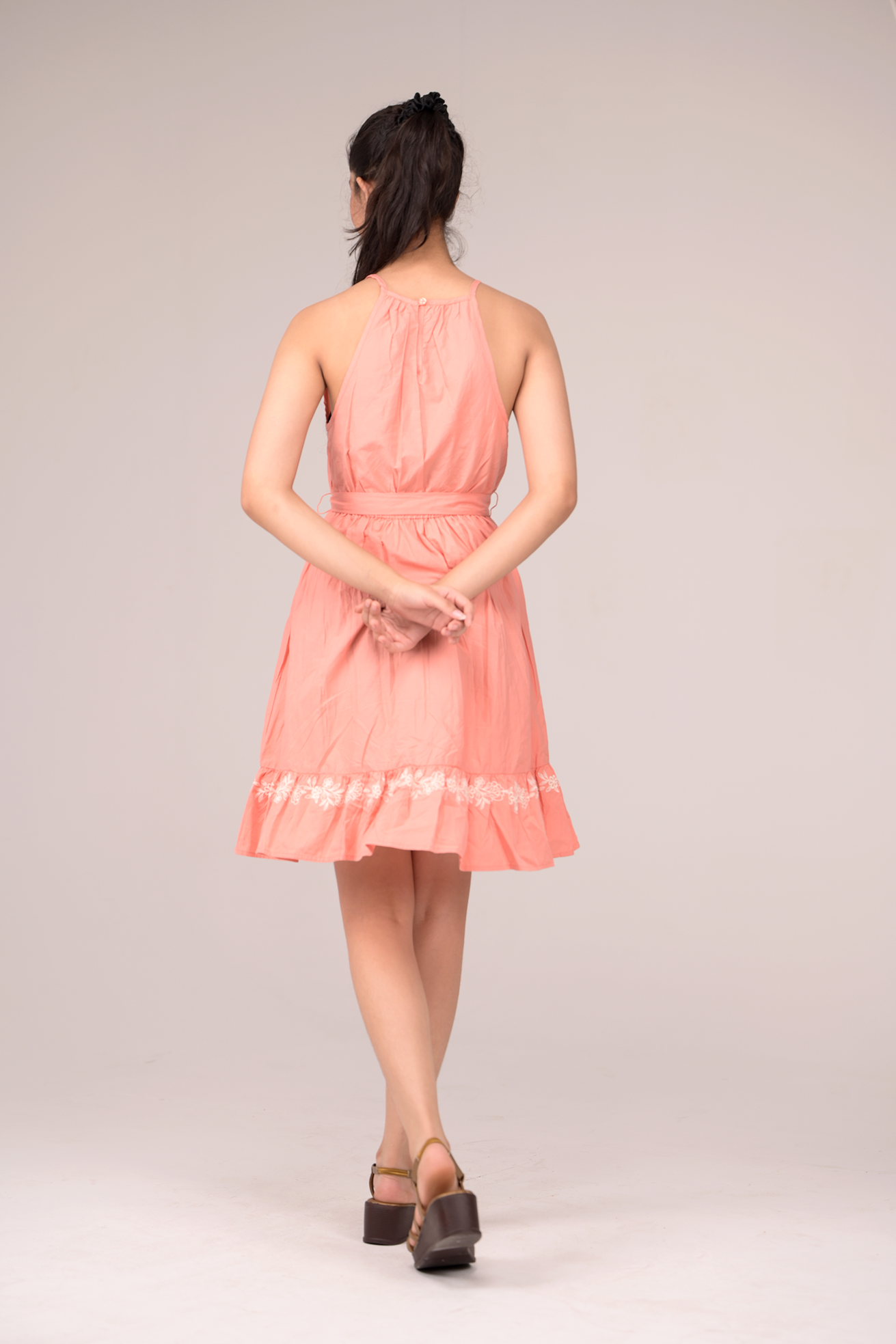 Dress with a beautifully embroidered yoke
