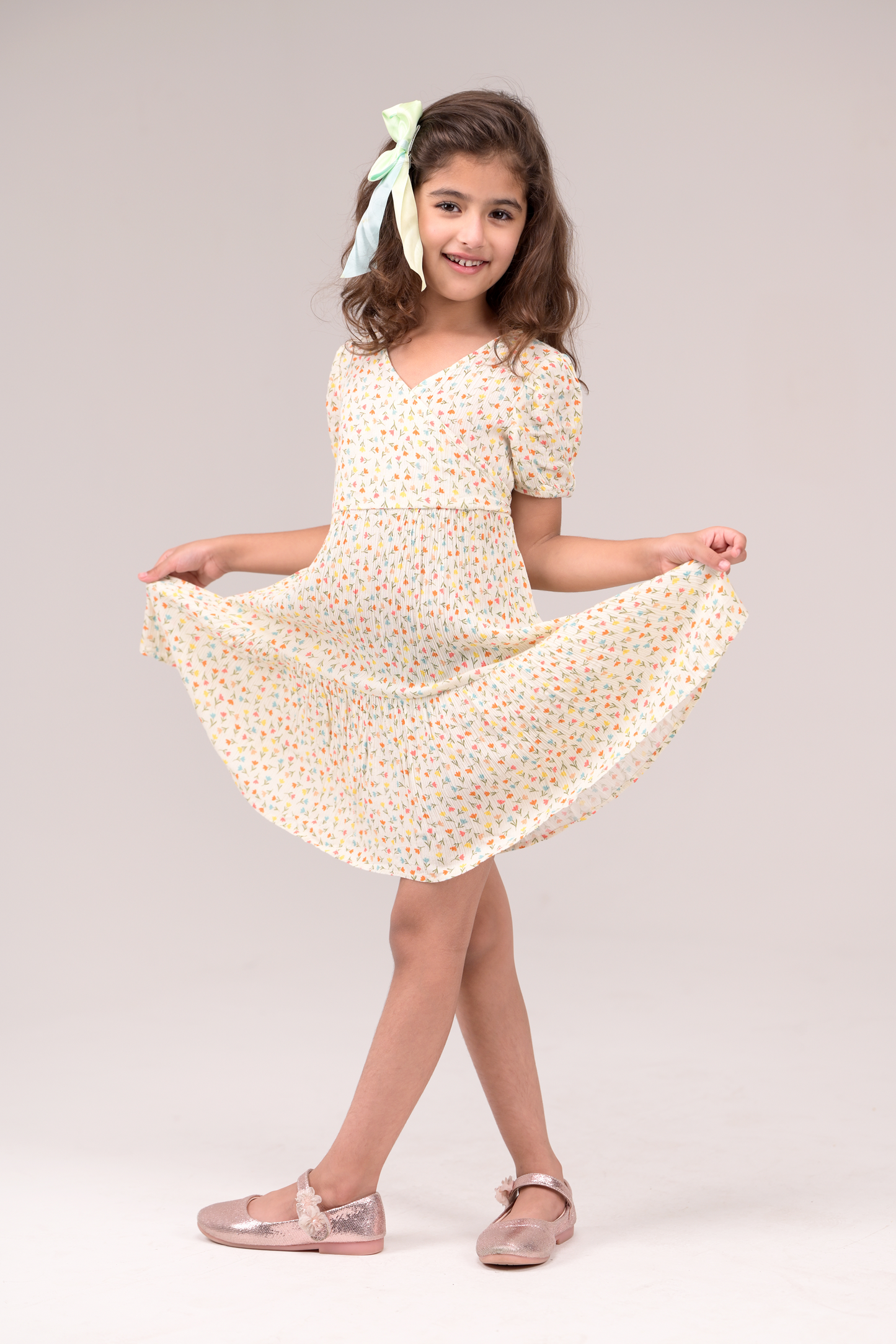 Dress with a multi layer pattern