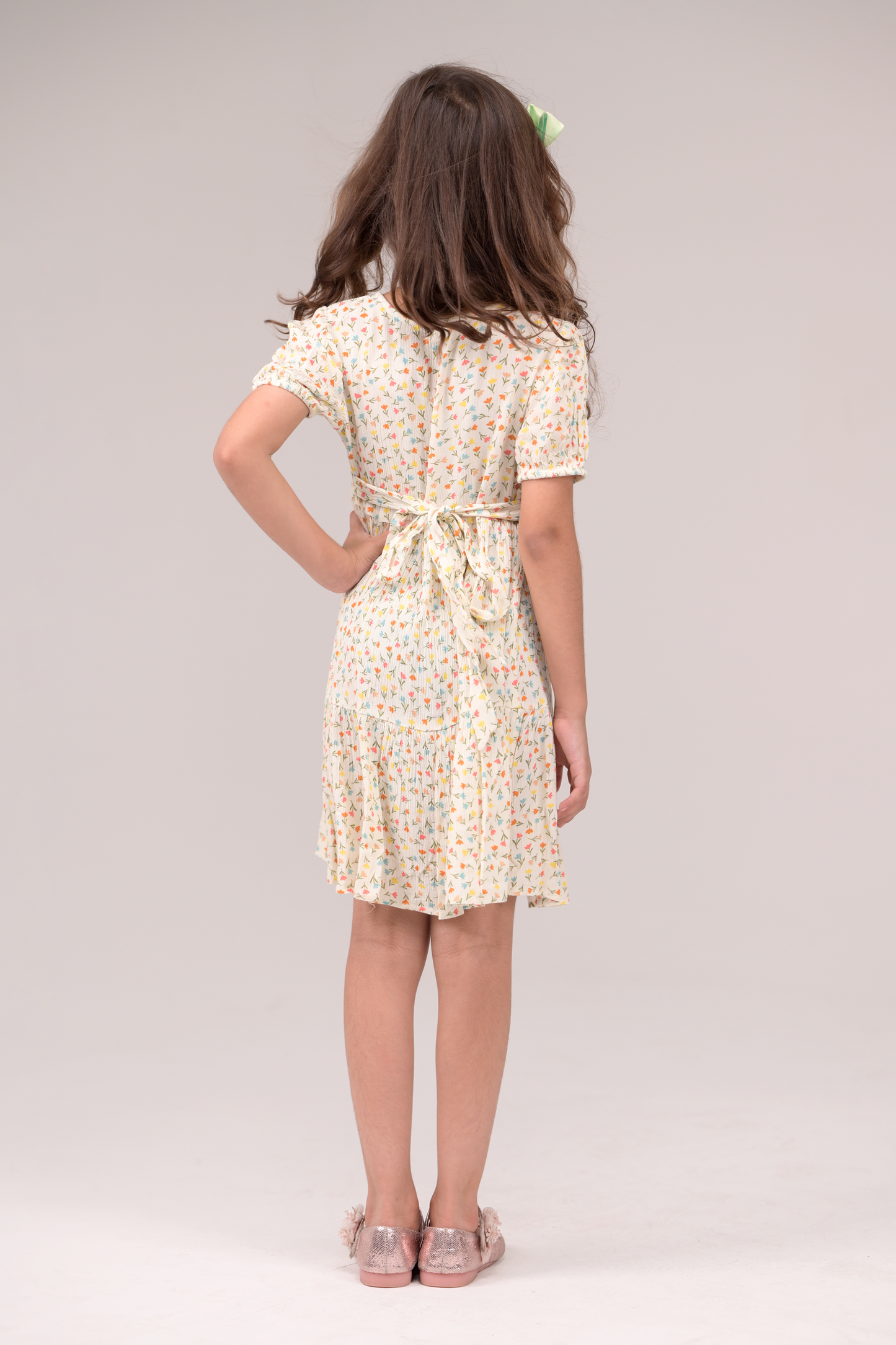 Dress with a multi layer pattern