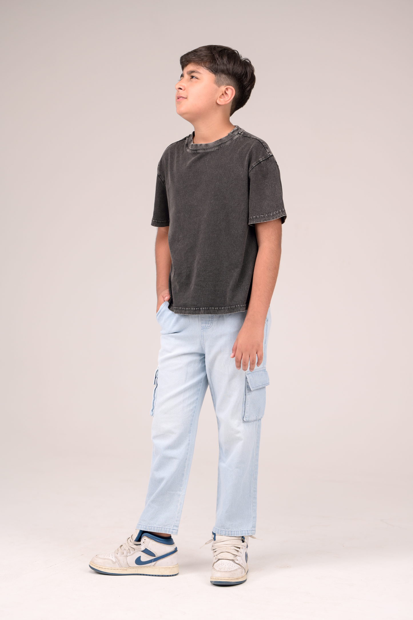 Casual Denim Pants for Boys with Utility Pockets