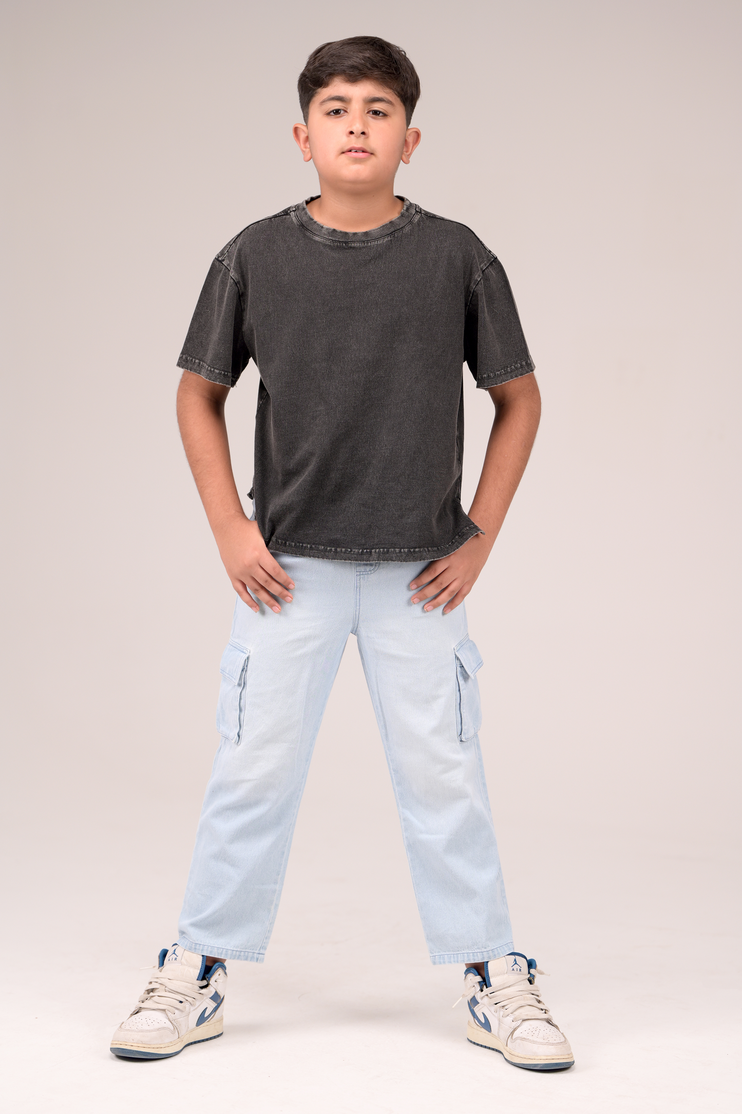 Casual Denim Pants for Boys with Utility Pockets