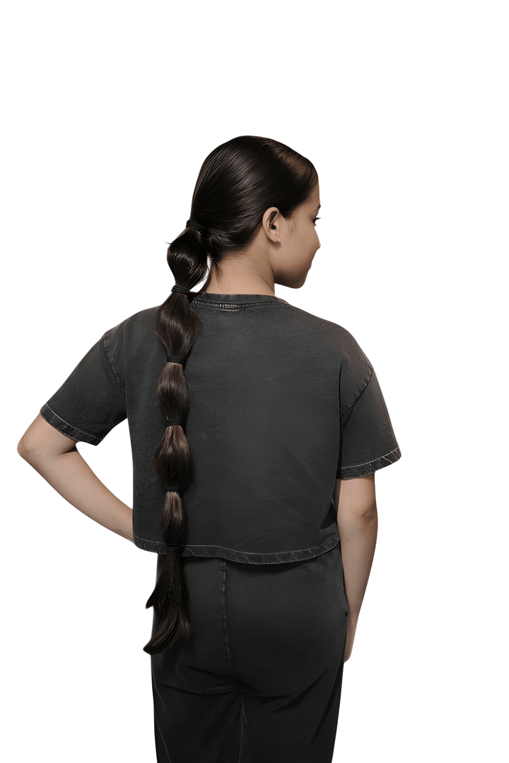 ATHLZR Girls' 100% Cotton Overdyed Acid Wash Co-Ord Set