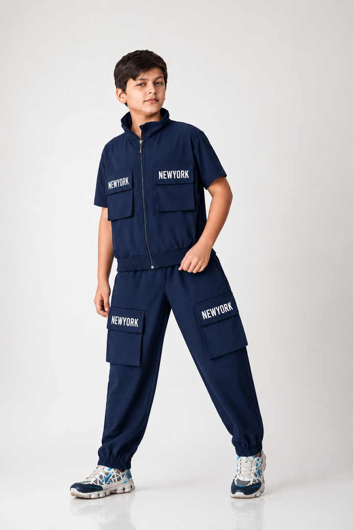Urban Explorer Nylon-Spandex Cargo Co-Ord Set