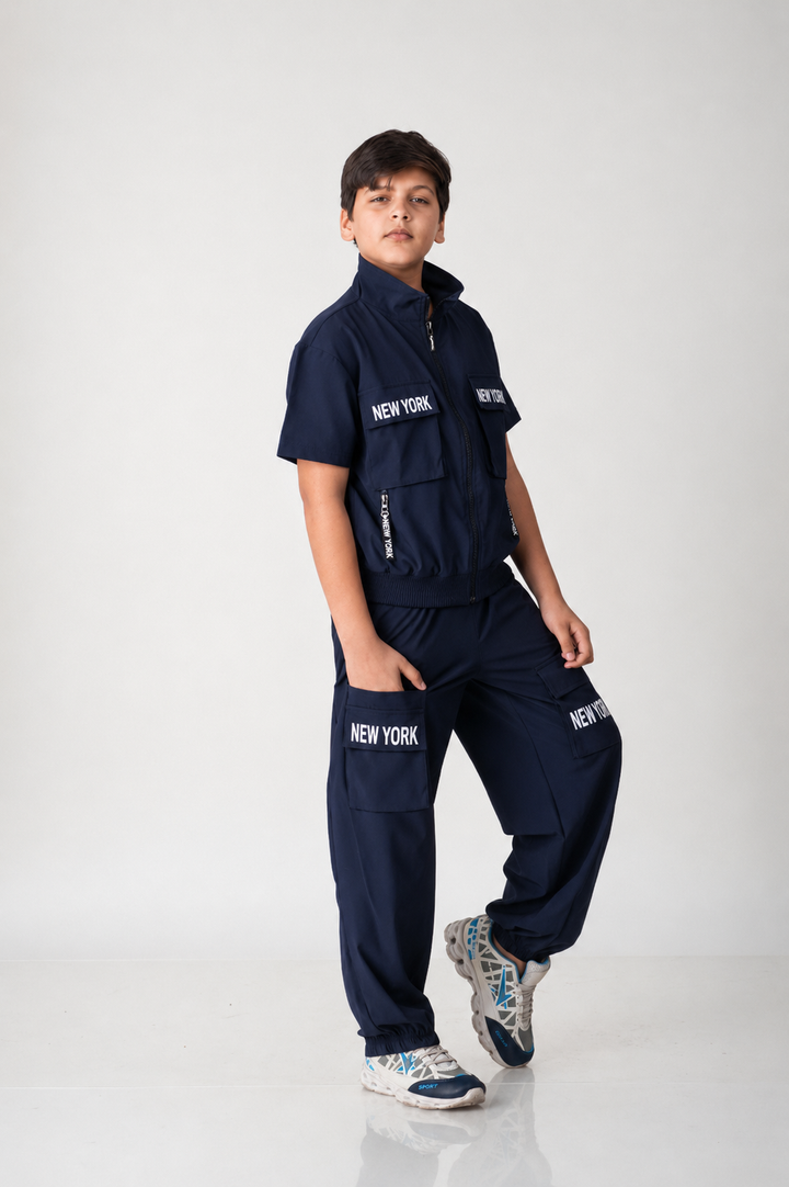 Urban Explorer Nylon-Spandex Cargo Co-Ord Set