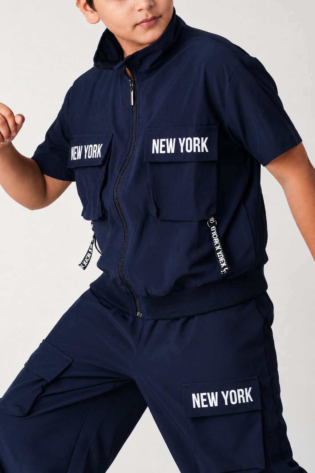 Urban Explorer Nylon-Spandex Cargo Co-Ord Set