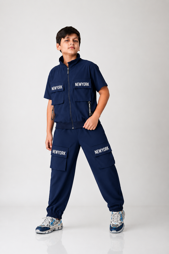 Urban Explorer Nylon-Spandex Cargo Co-Ord Set