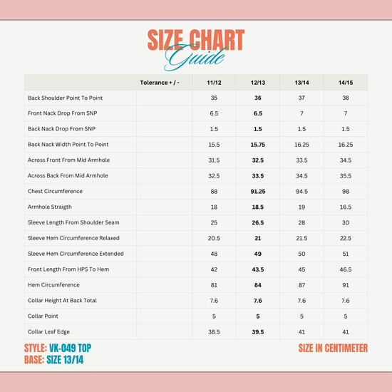 Size Chart image