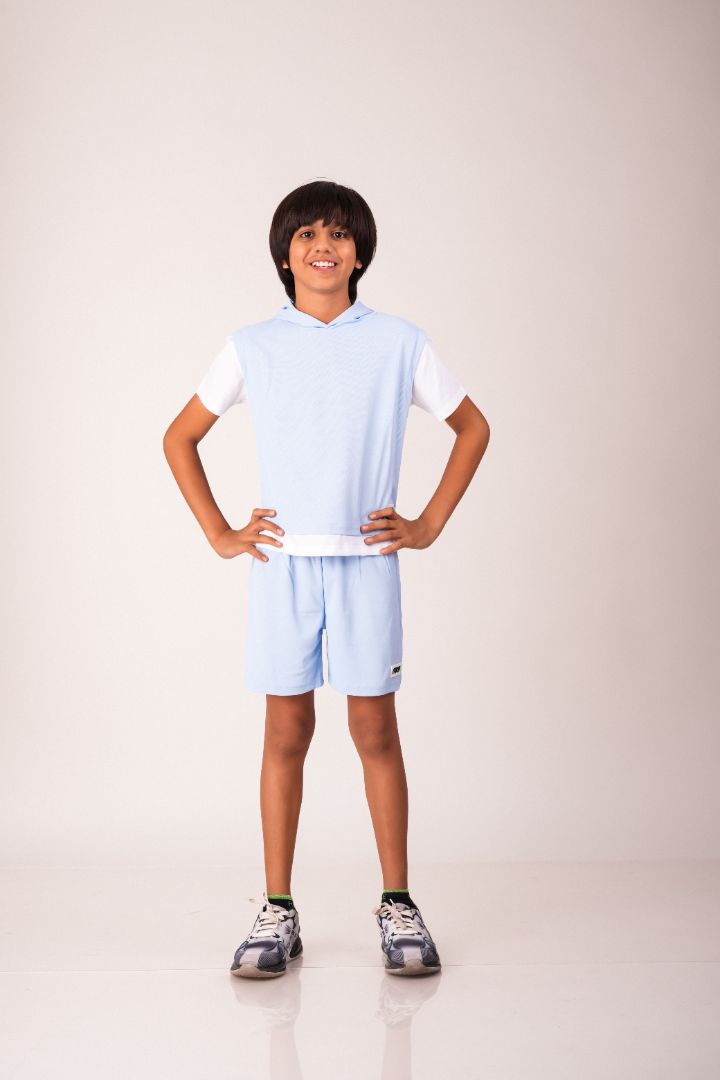 Boys Activewear Co-ord Set with White Contrast Accents