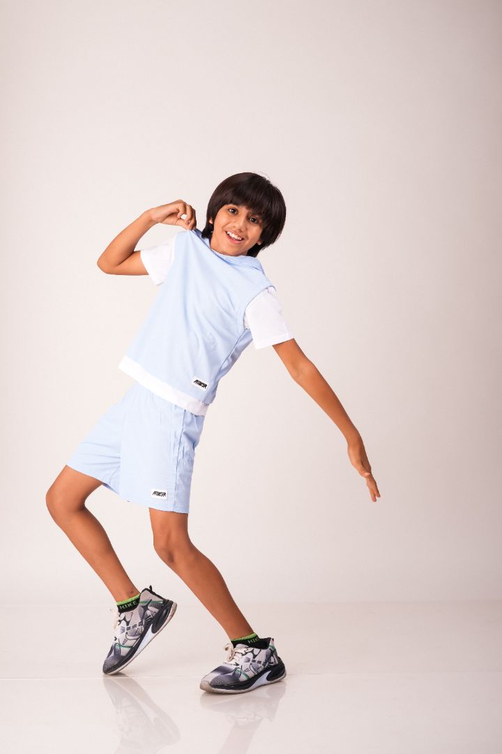 Boys Activewear Co-ord Set with White Contrast Accents