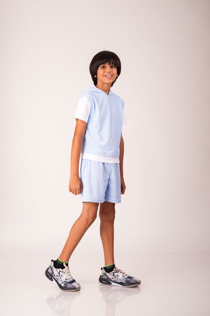 Boys Activewear Co-ord Set with White Contrast Accents