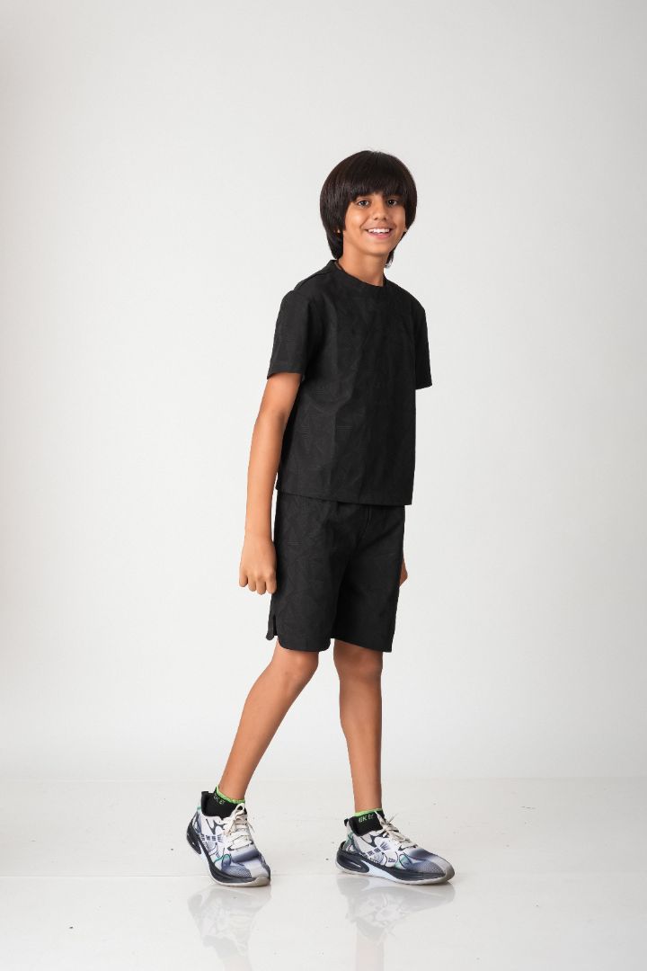 Boys Geometric Jacquard Co-ord Set