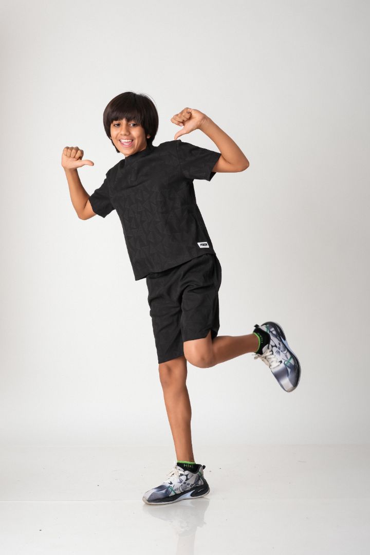 Boys Geometric Jacquard Co-ord Set