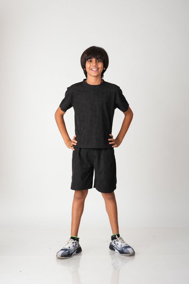 Boys Geometric Jacquard Co-ord Set
