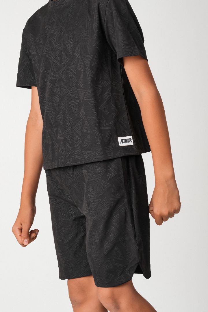 Boys Geometric Jacquard Co-ord Set