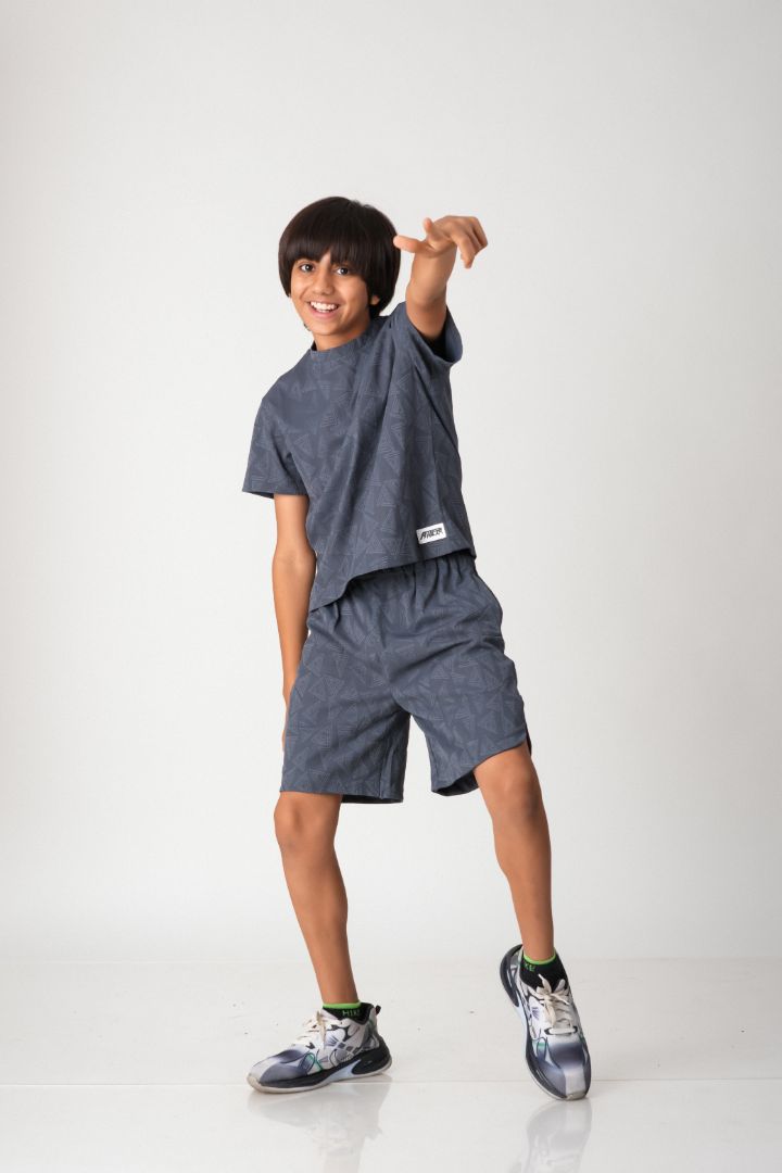 Boys Geometric Jacquard Co-ord Set