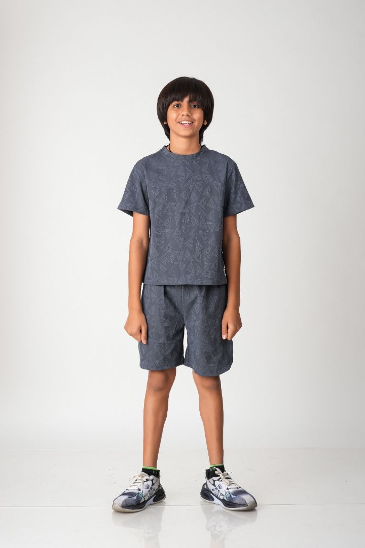Boys Geometric Jacquard Co-ord Set