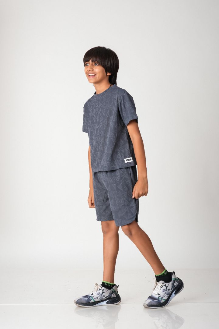 Boys Geometric Jacquard Co-ord Set