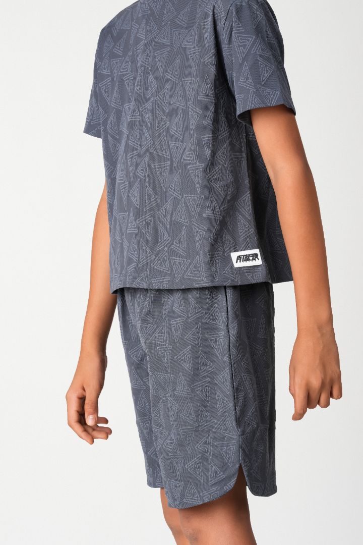 Boys Geometric Jacquard Co-ord Set