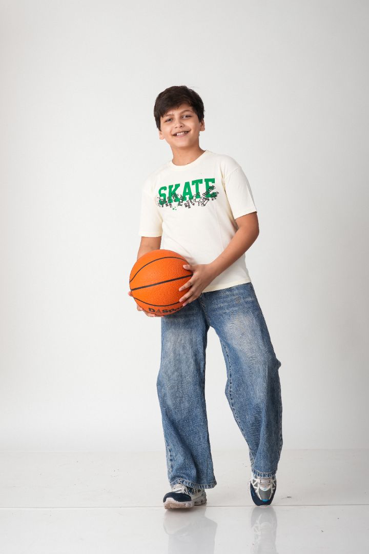 Boys Off-White Skate Puff Print Cotton T-Shirt