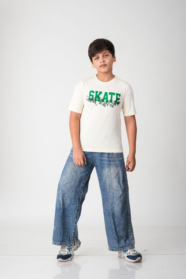 Boys Off-White Skate Puff Print Cotton T-Shirt