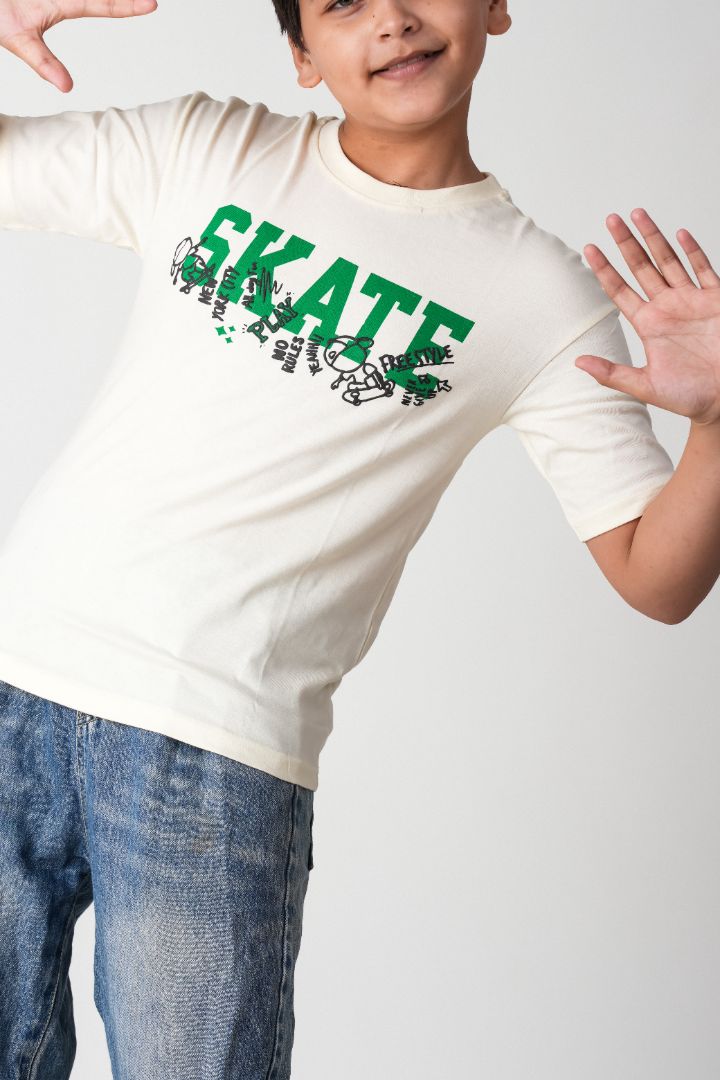Boys Off-White Skate Puff Print Cotton T-Shirt