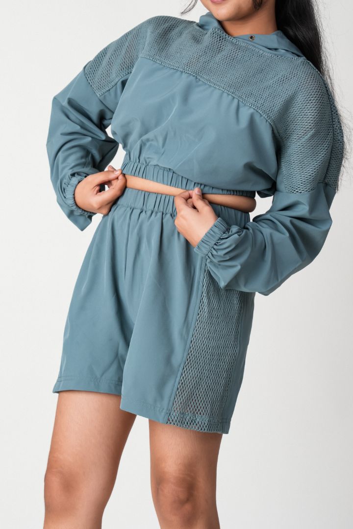 ATHLZR Active Mesh Co-Ord Set – Sage Green