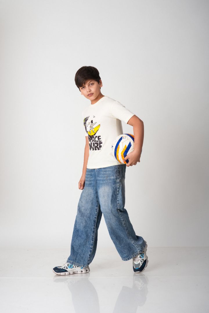 Boys Off-White Space Surf Graphic Cotton T-Shirt