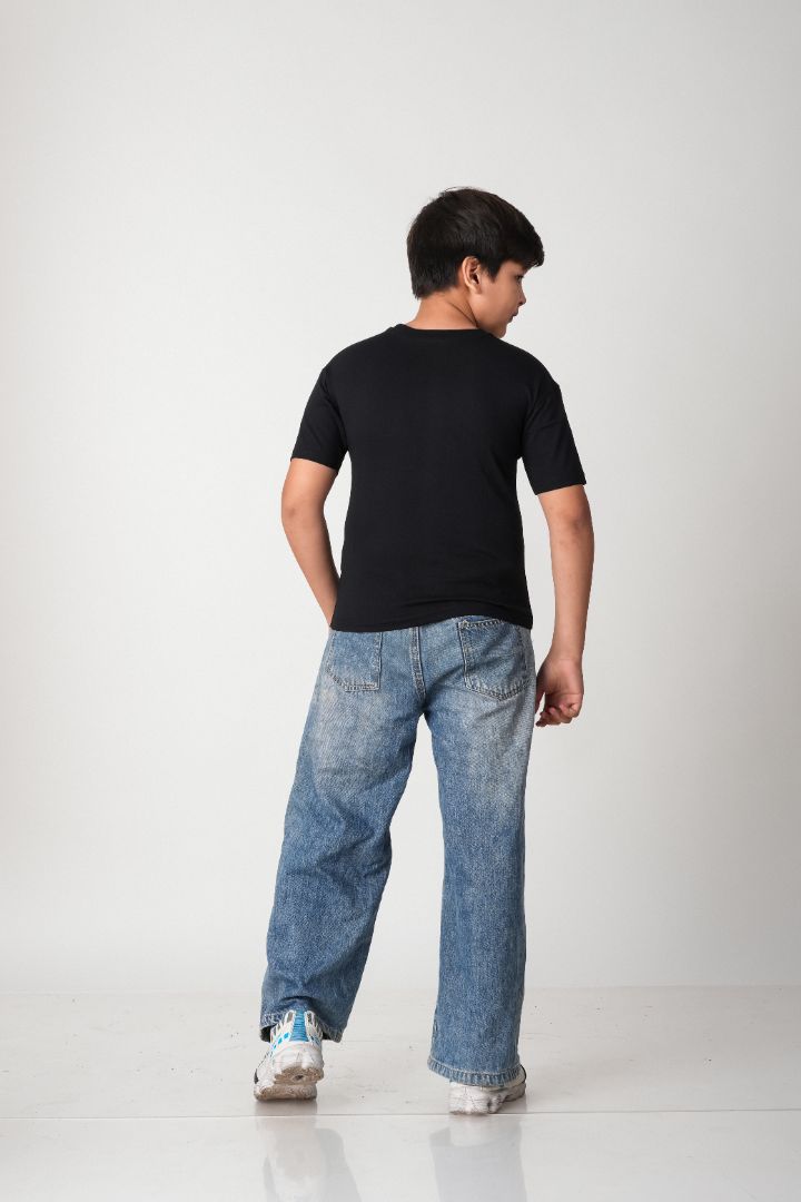 Boys Black "Boys Will Be Boys" Graphic Cotton T-Shirt