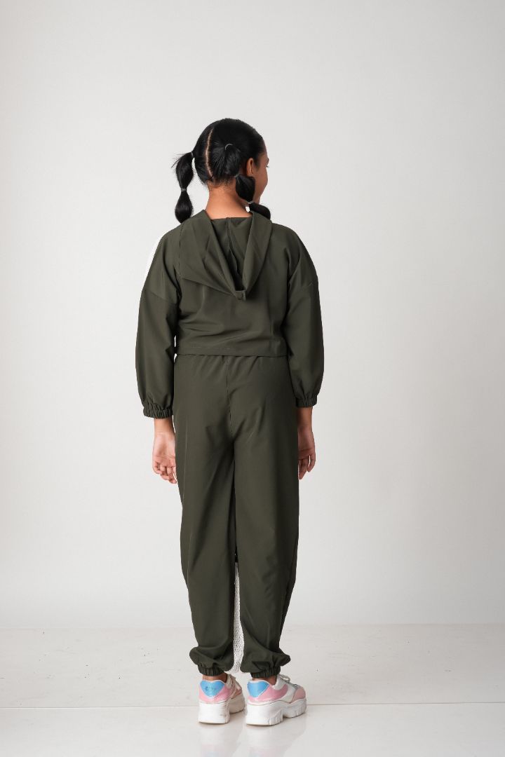 ATHLZR Premium Woven Utility Co-Ord Set – Olive Green