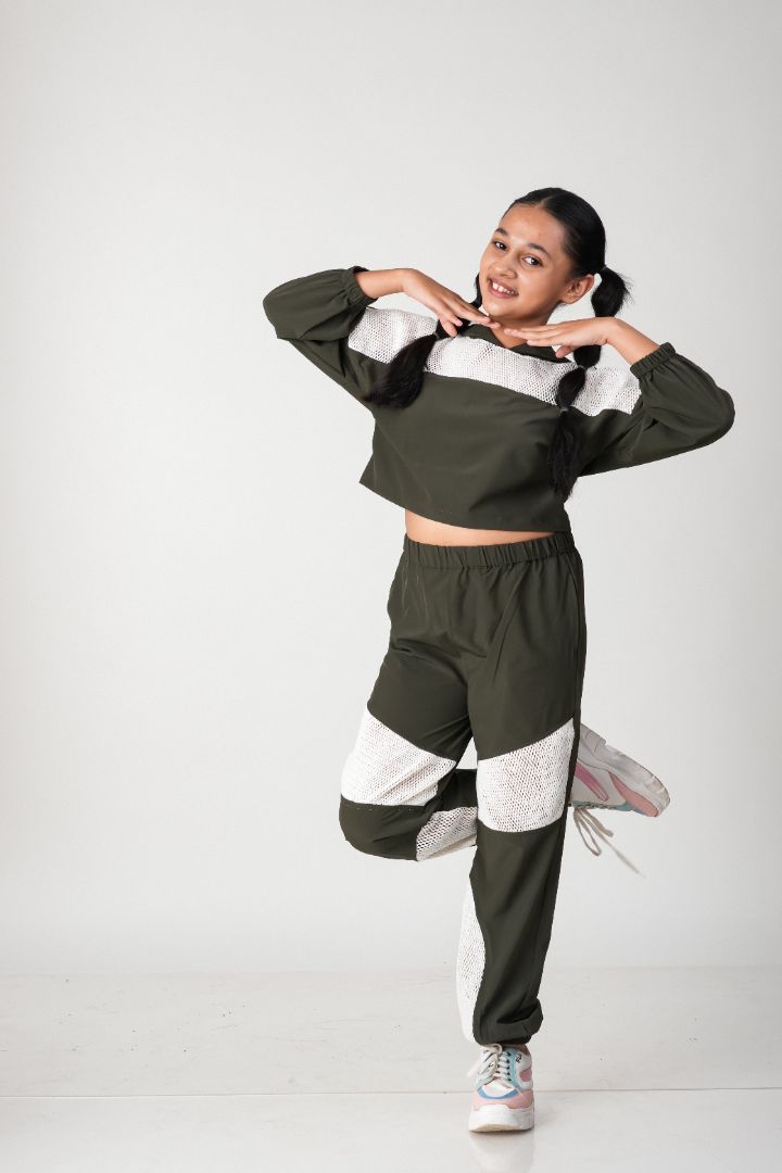 ATHLZR Premium Woven Utility Co-Ord Set – Olive Green