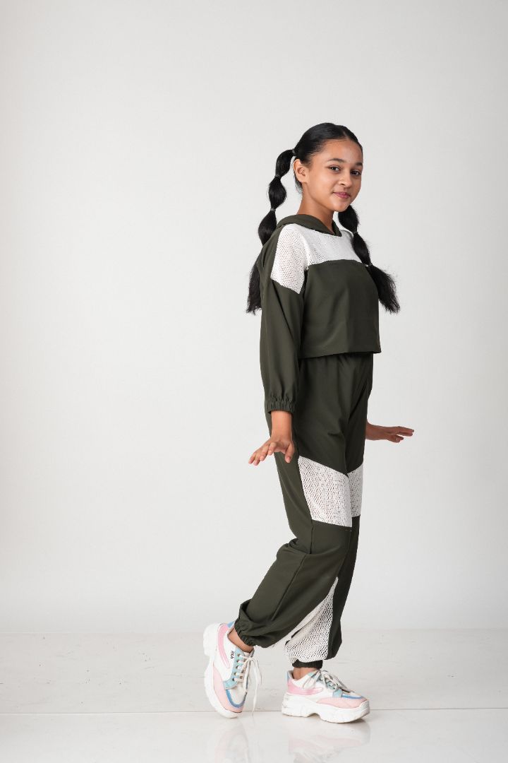 ATHLZR Premium Woven Utility Co-Ord Set – Olive Green