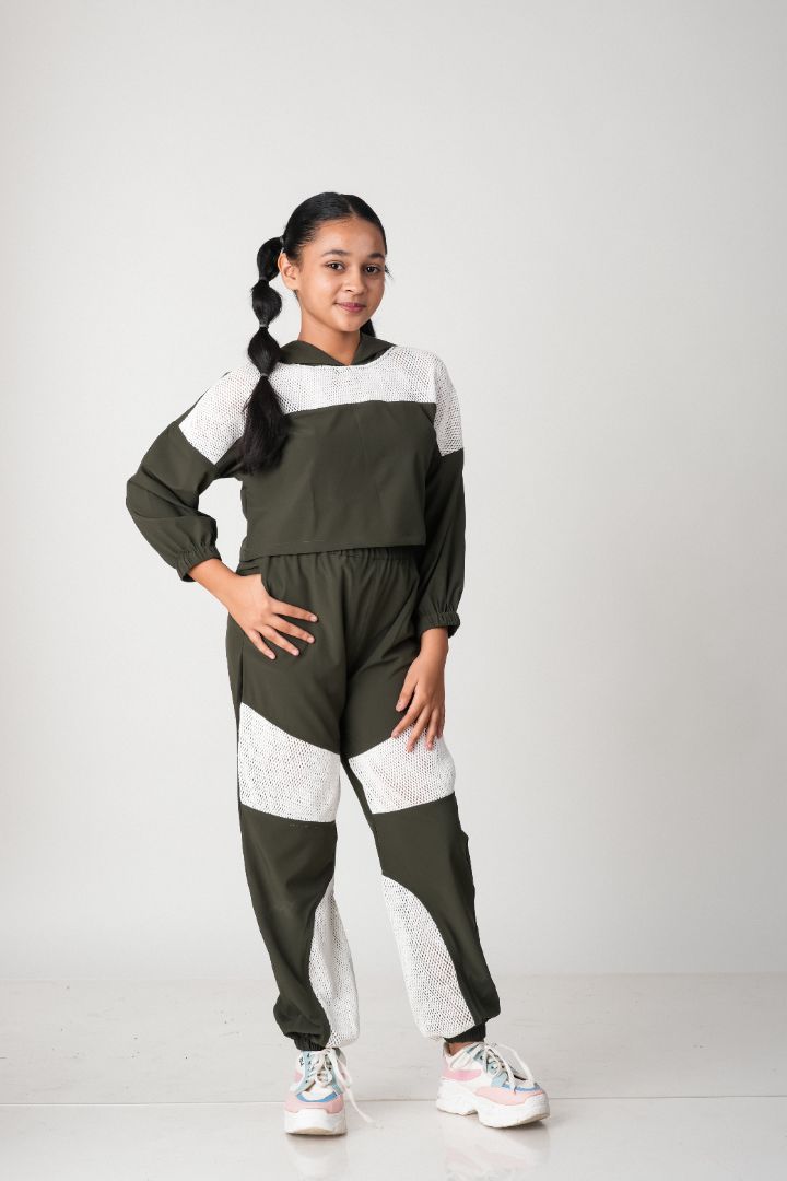 ATHLZR Premium Woven Utility Co-Ord Set – Olive Green