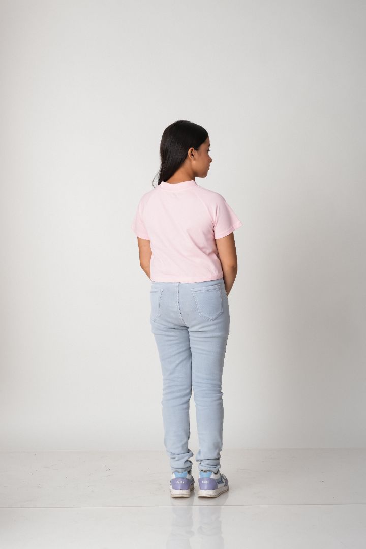 Girls Embroidered T-Shirt – 100% Cotton Soft Everyday Tee