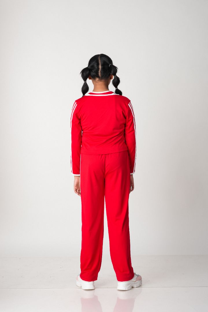 ATHLZR Premium Contrast Knit Co-Ord Set – Red