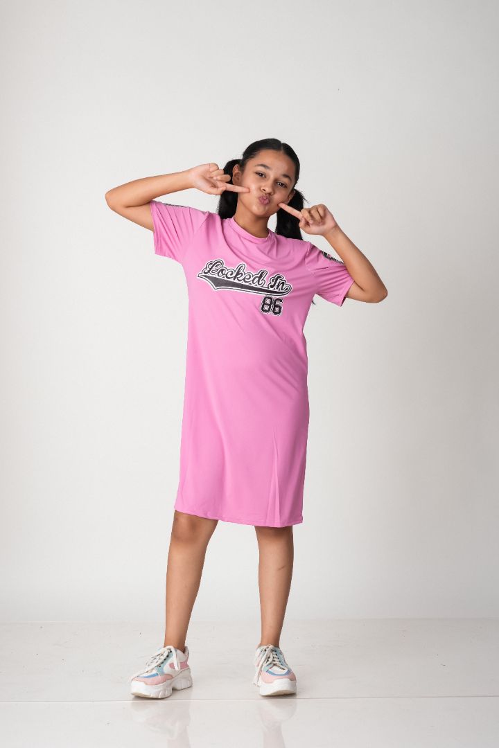 ATHLZR Premium Girls Graphic T-Shirt Dress