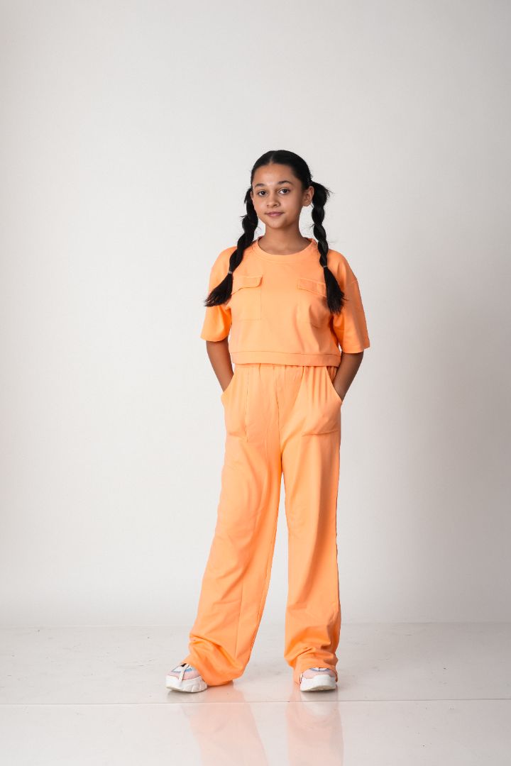 ATHLZR Premium Knit Utility Co-Ord Set – Peach
