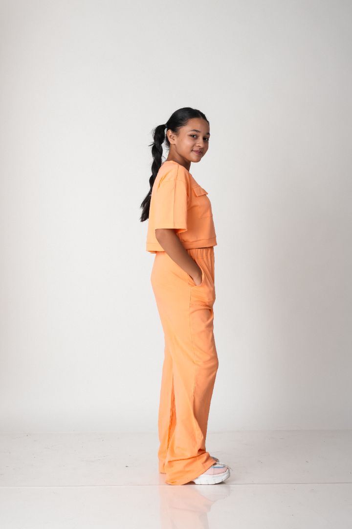 ATHLZR Premium Knit Utility Co-Ord Set – Peach