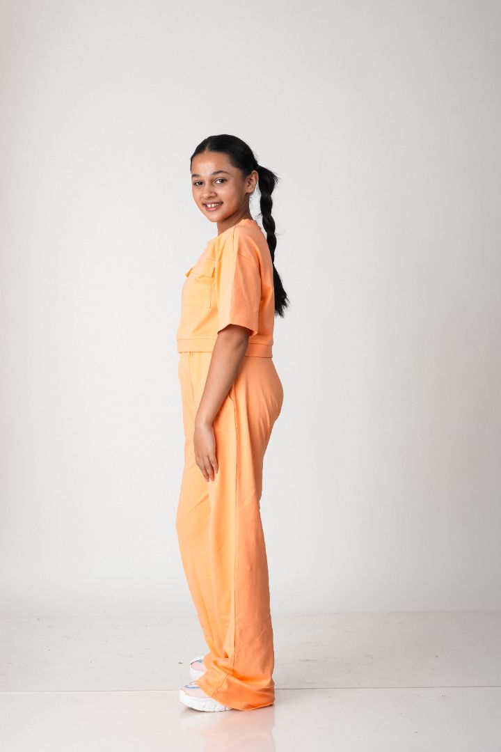 ATHLZR Premium Knit Utility Co-Ord Set – Peach