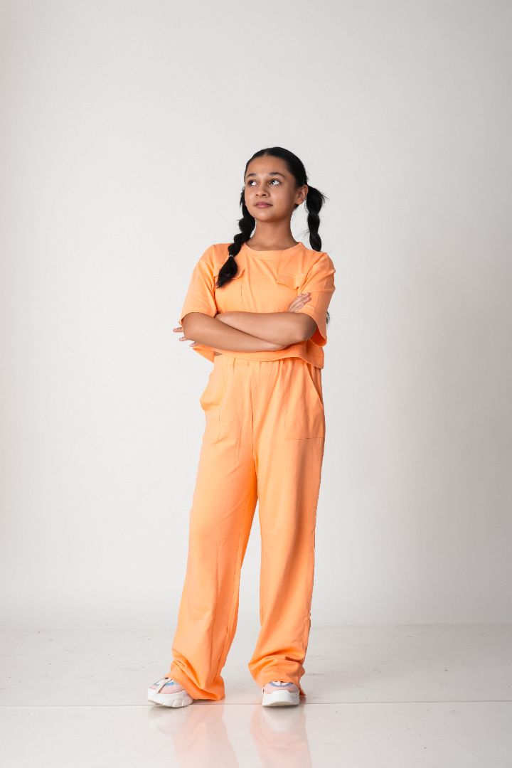 ATHLZR Premium Knit Utility Co-Ord Set – Peach