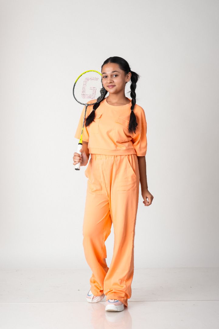 ATHLZR Premium Knit Utility Co-Ord Set – Peach