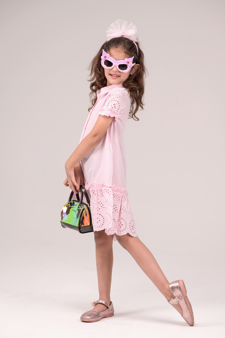 Collared full button-down frock