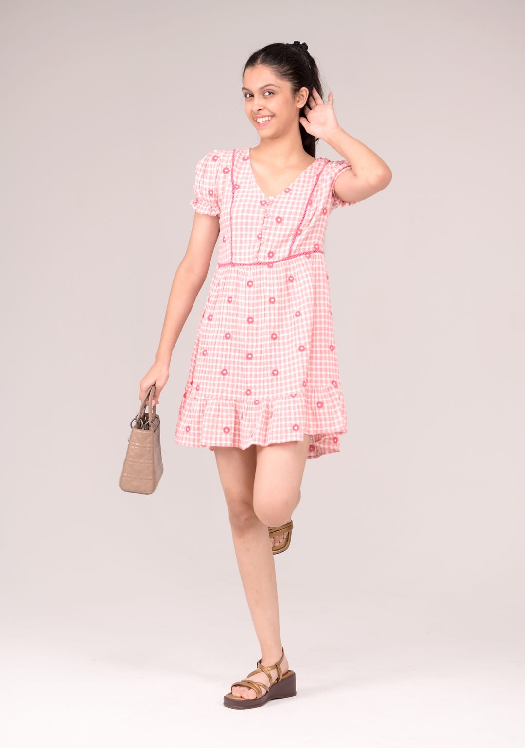 Flattering V‑neck dress