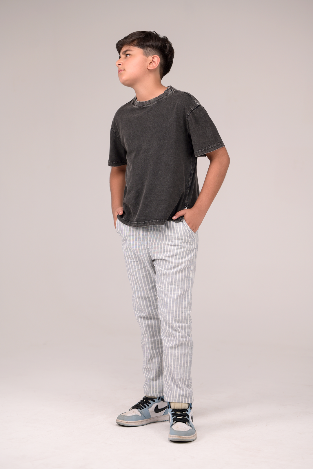 Casual Stripes Double Cloth Jogger for Boys