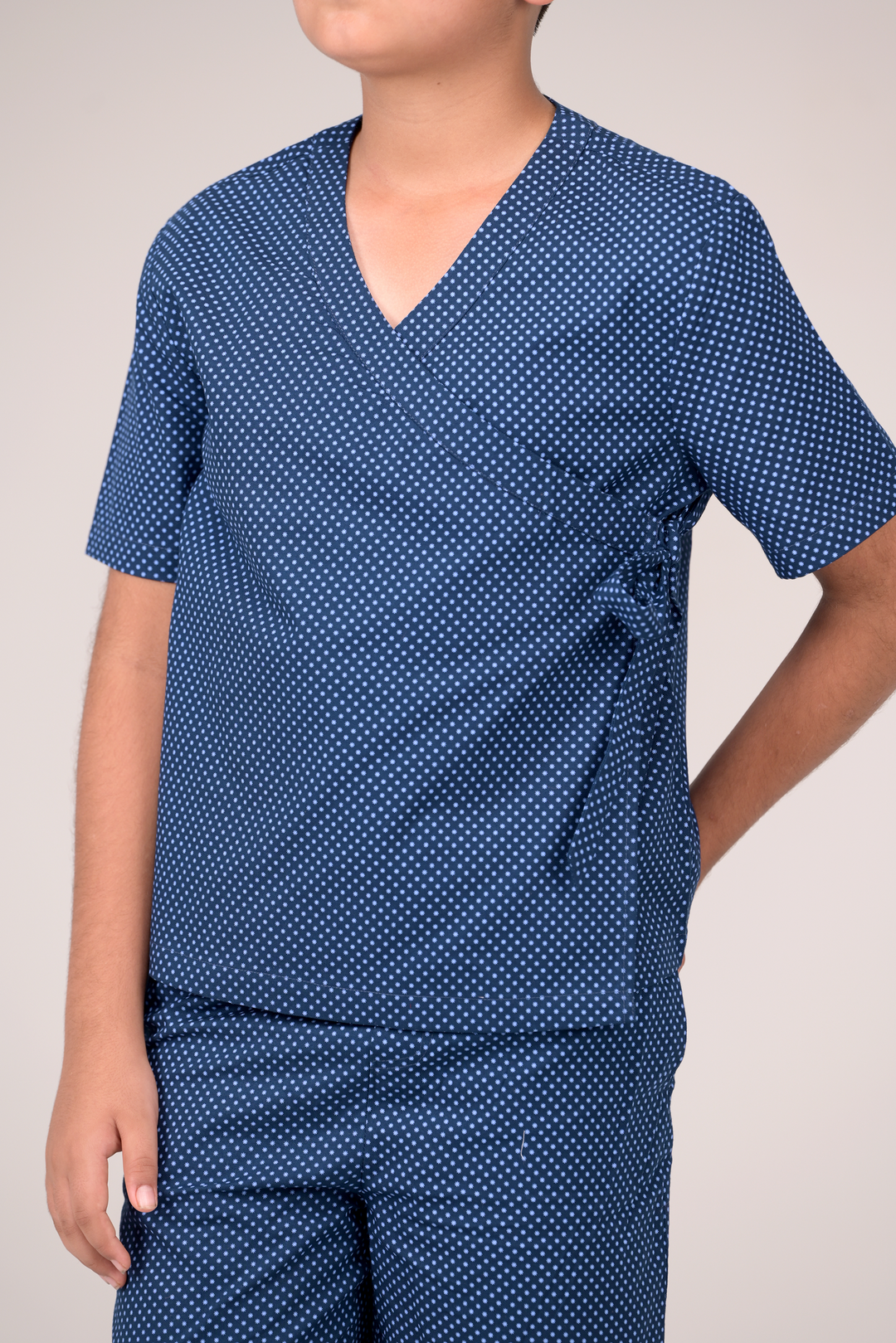 Classic Oxford Shirt in wrap around style and Shorts Co-ord set for Boys