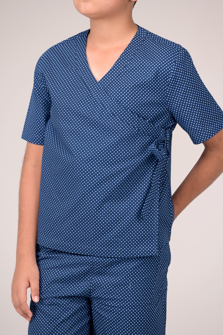Classic Oxford Shirt in wrap around style and Shorts Co-ord set for Boys